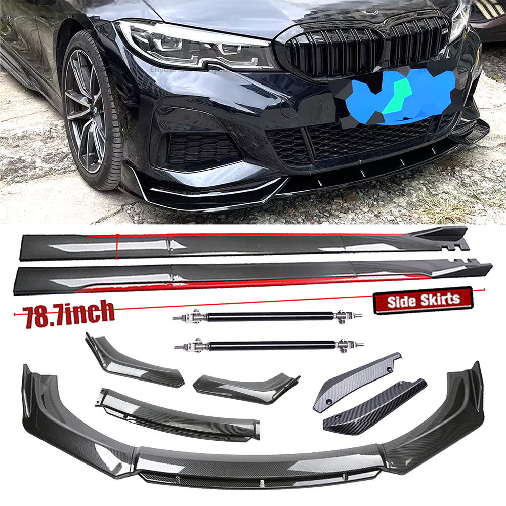 Front Rear Bumper Lip Side Skirt Extension For BMW 740i 750i 760 Body Kits