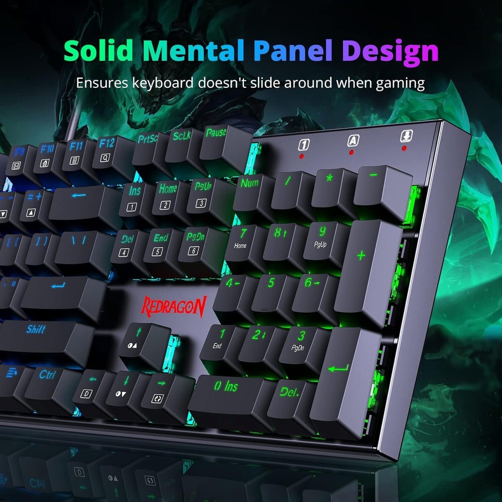 Redragon K552 RGB LED Mechanical Gaming Keyboard with Rainbow Backlit