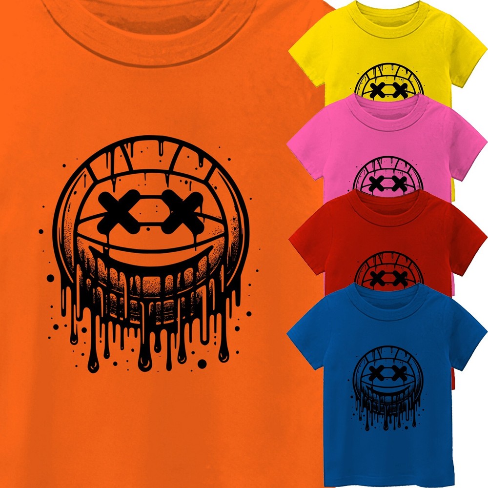 kid's Cross Face BasketBall Team Short Sleeve T-Shirt USA Funny New Gift Tee