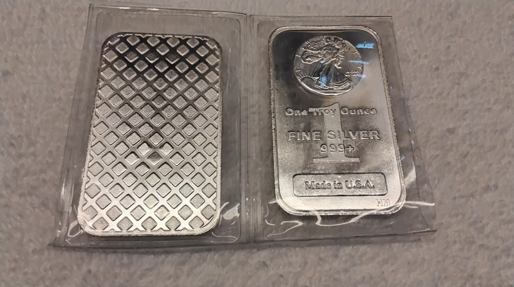TWO ONE OUNCE .999 FINE SILVER BARS (SEALED)