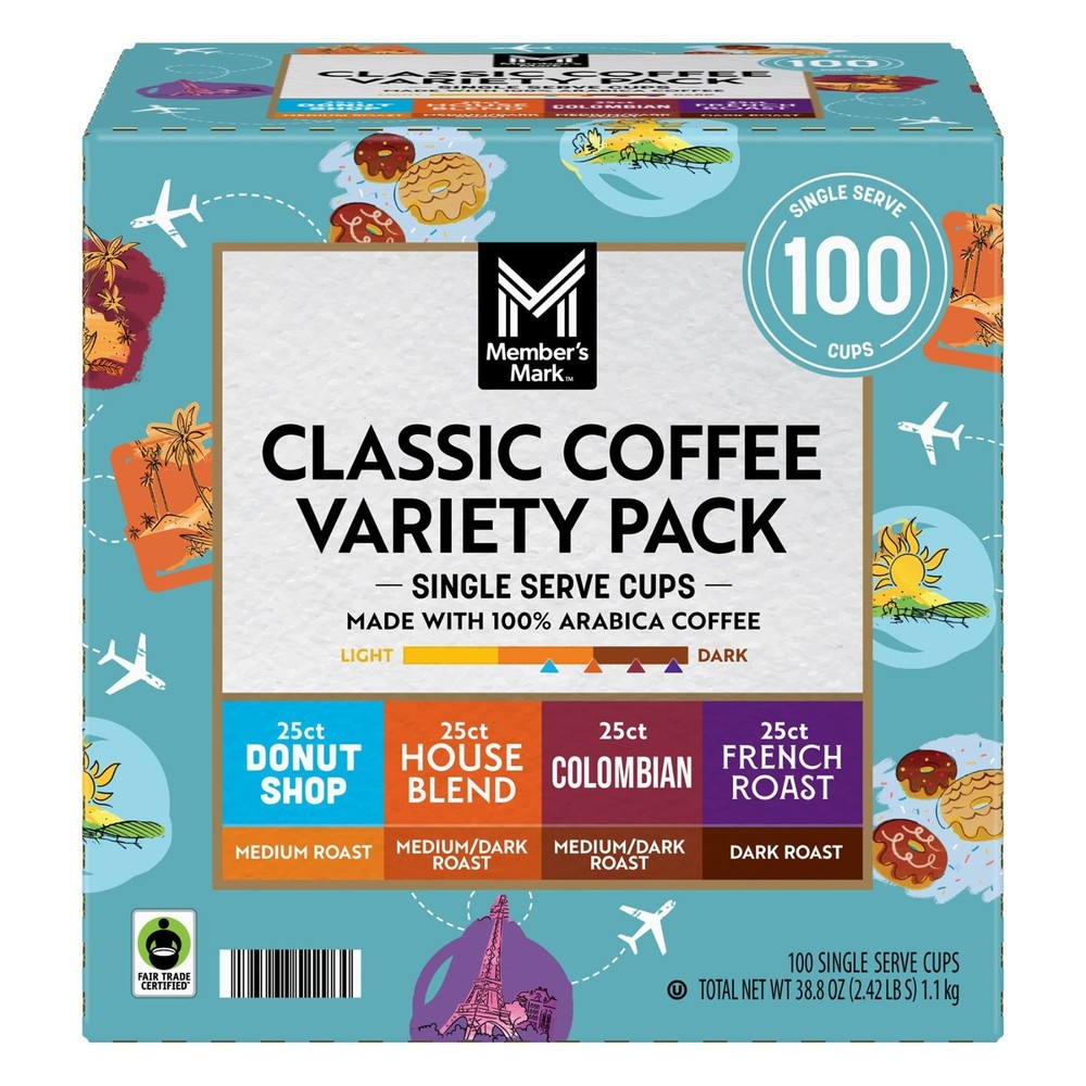 Member's Mark Classic Coffee Pods, Variety Pack, 100 ct.