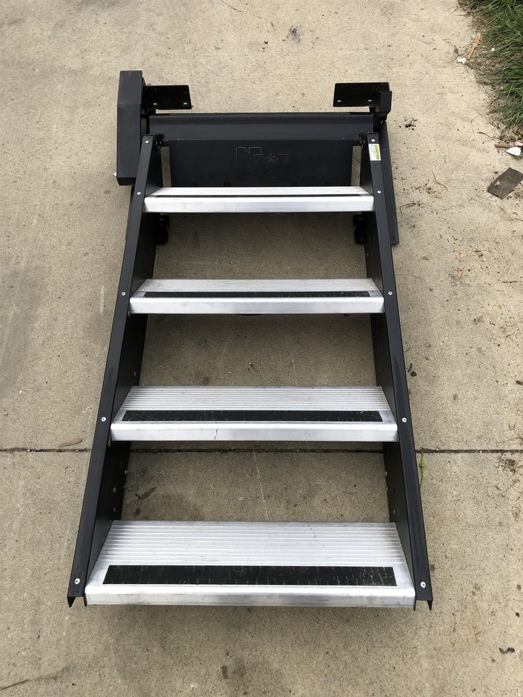 Arctic Fox 5th Wheel Camper RV Steps Above 4 step access ladder stairs