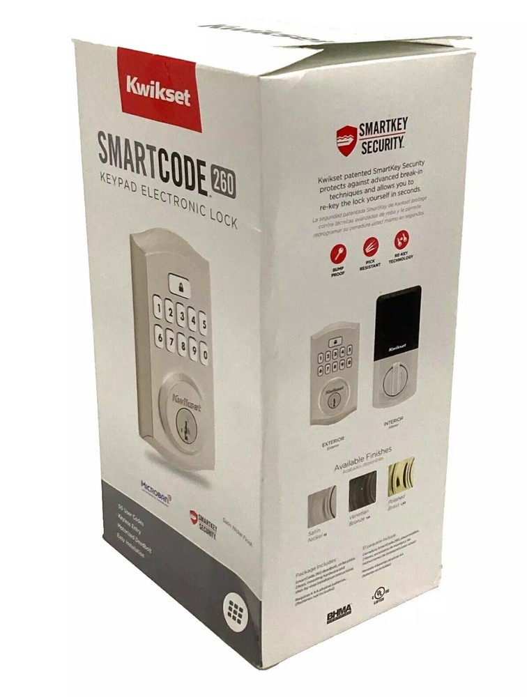 Kwikset SmartCode 260 Keyless Entry Deadbolt in Satin Nickel 992600-002