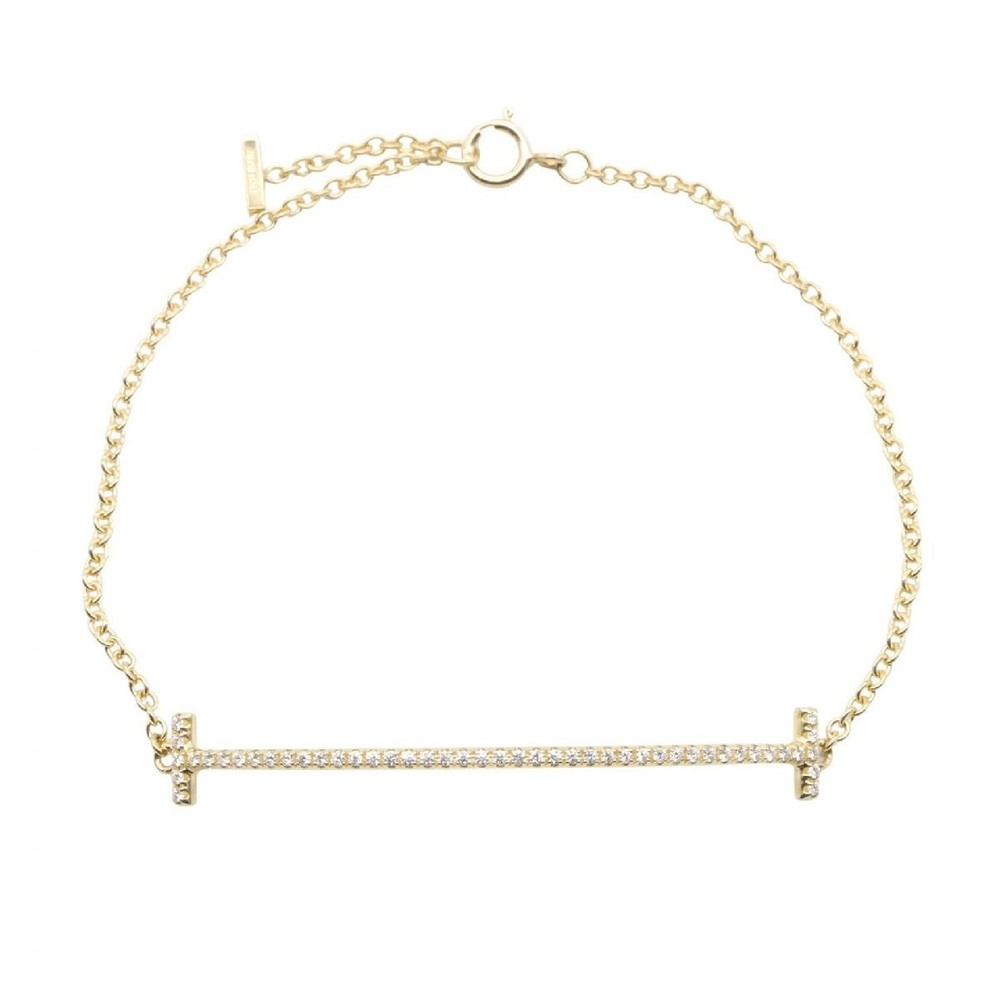 Tiffany & Co.  T Smile Small Diamond Bracelet  K18 750YG 744110
