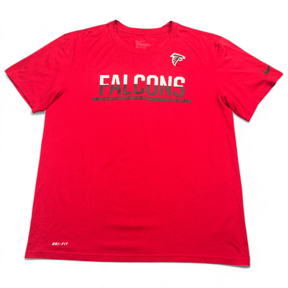 Nike Atlanta Falcons T Shirt Mens Size Large Red Dri-Fit NFL Crew Neck Tee