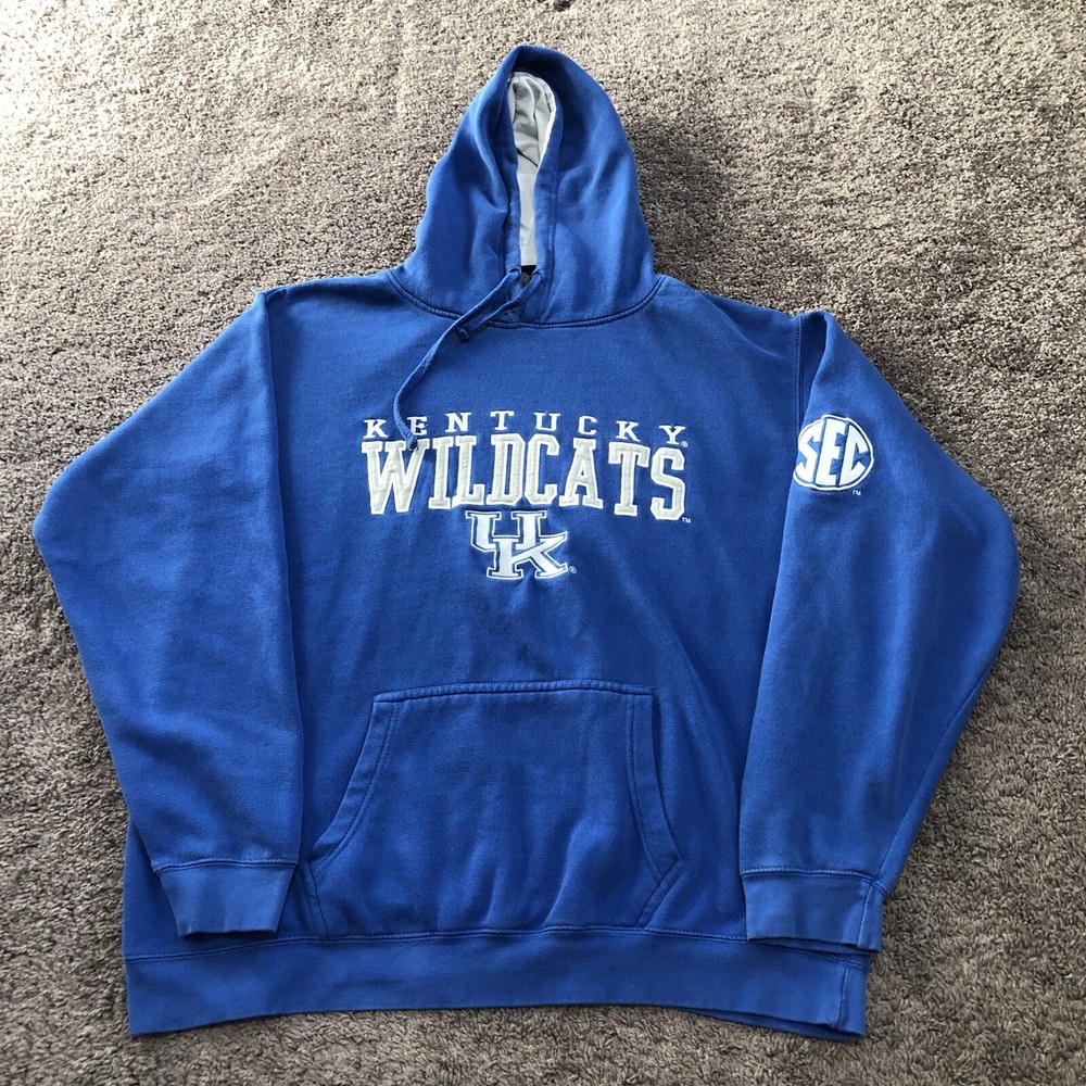 Vintage Y2K Kentucky Wildcats Embroidered Hoodie 2XL Men’s College Sports Apparel Retro Graphic Design