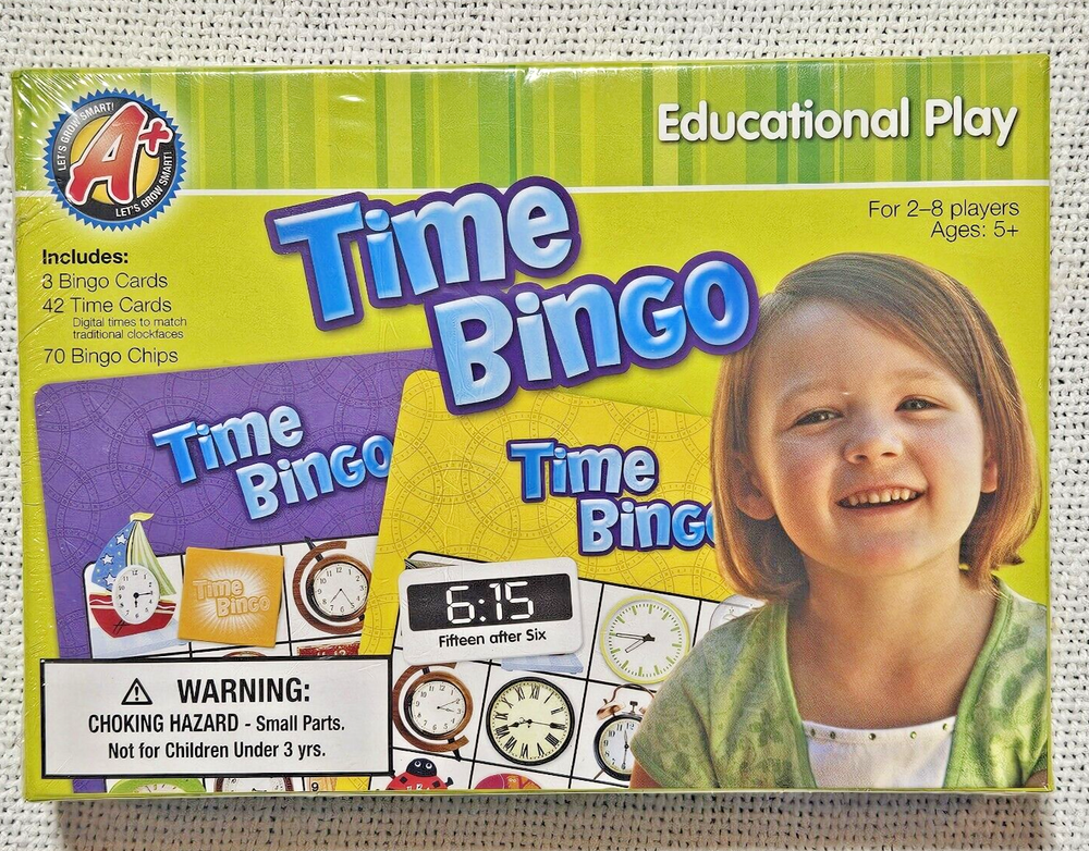 Dalmatian Time Bingo Educational Play, Ages 5+, 2-8 Players