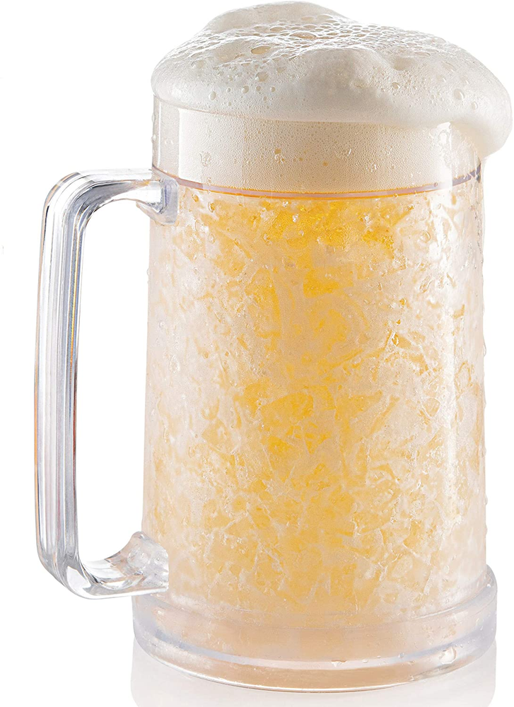 ❄️ 15oz Freezer Gel Beer Mugs Set of 2 – Insulated Cooling Cups for Chilled Drinks 🍺🧊