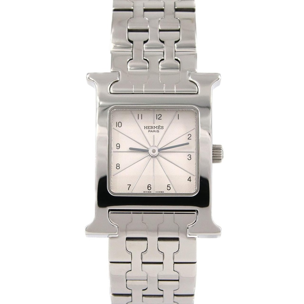 Authentic HERMES H Watch HH1.210 SS Quartz  #270-004-078-5759