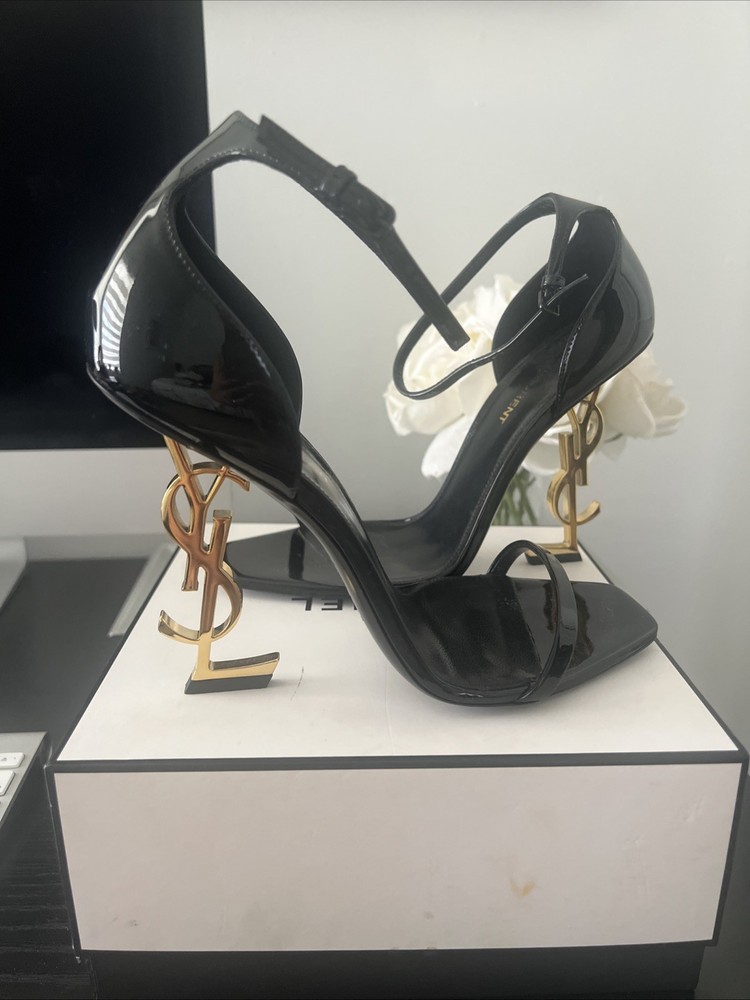YSL Black and Gold Luxury Heels for Women