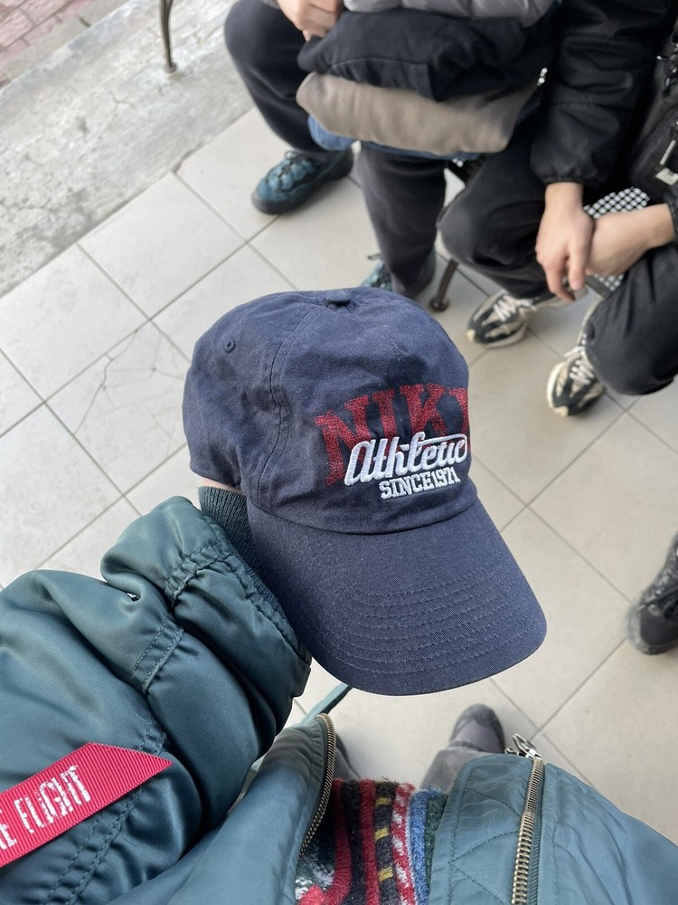 Vintage 90s Nike Athletic Wool Leather Bill Center Swoosh Hat