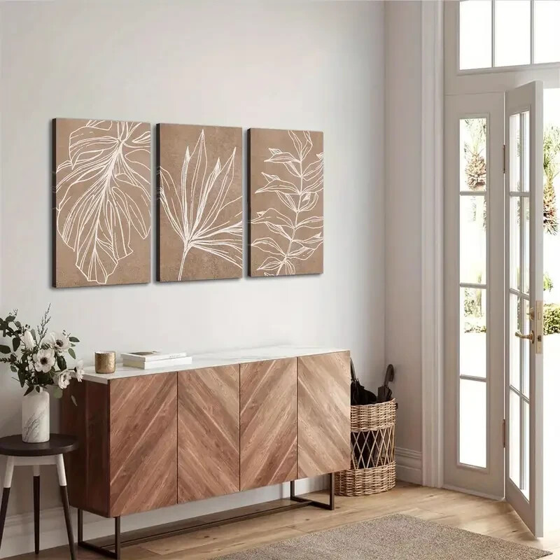 3pcs Modern & Classic Style Wall Art Canvas Unframed