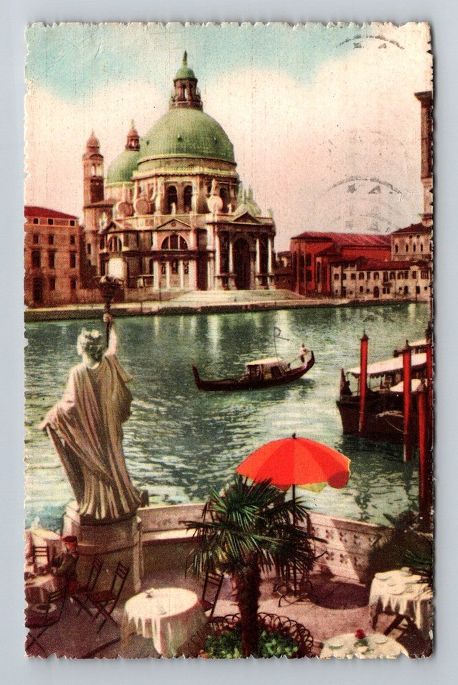 Italy- Venice Church Of Santa Maria della Salute Souvenir Old Vintage Postcard