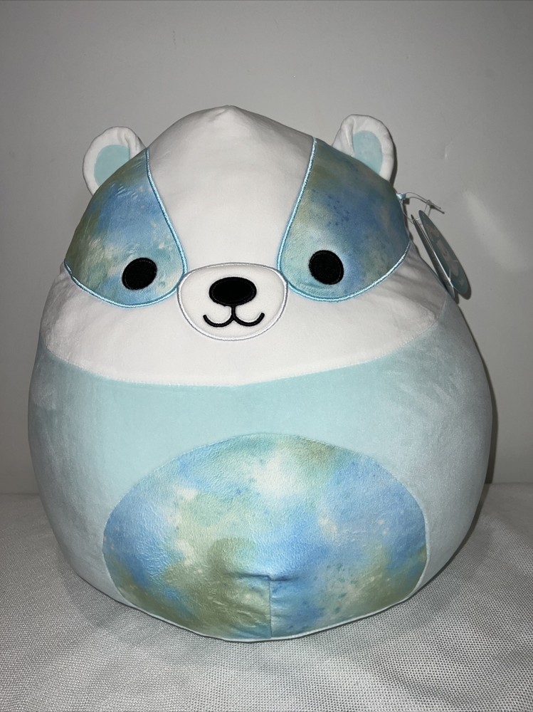 Brand NEW Squishmallows Banks the Blue Badger 16 Inch Kellytoy