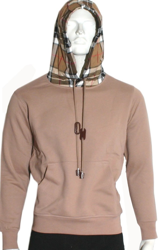 Burberry Hooded Shirt Men's Cotton Hoodie Sweatshirt Size XLarge
