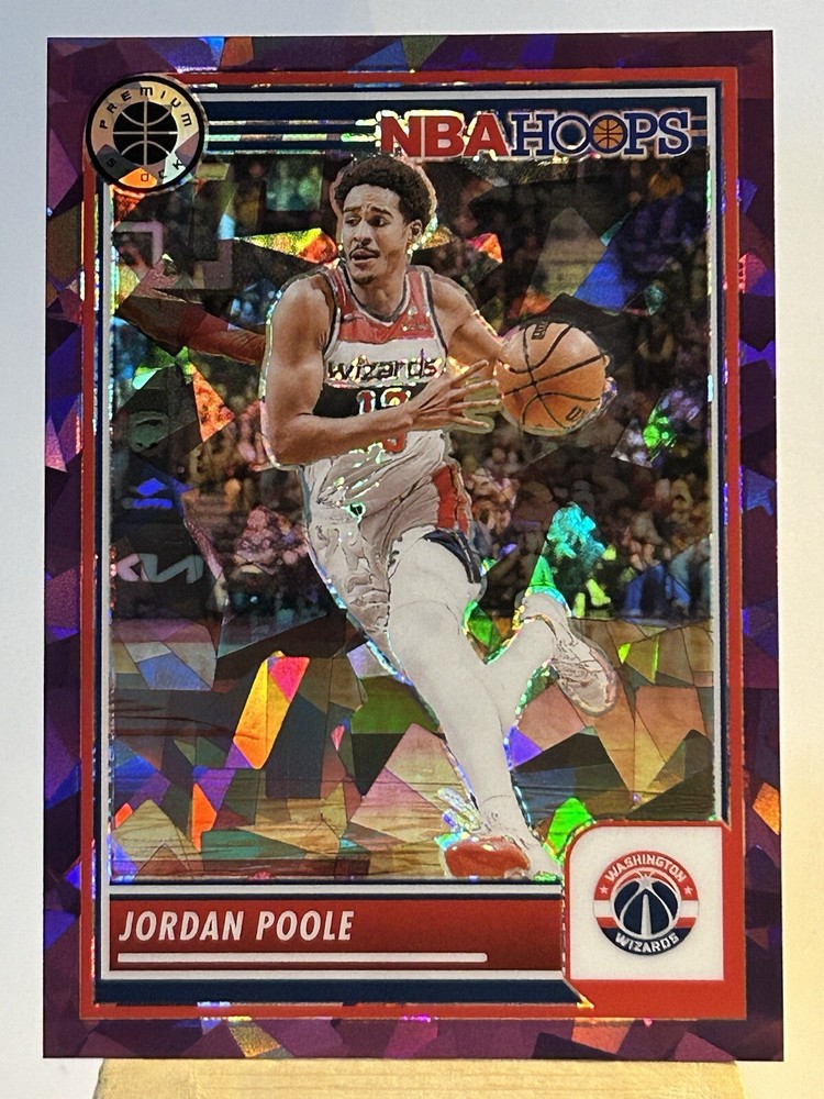 2023-24 Panini NBA Hoops Premium Stock Jordan Poole /149 Purple Ice Prizm
