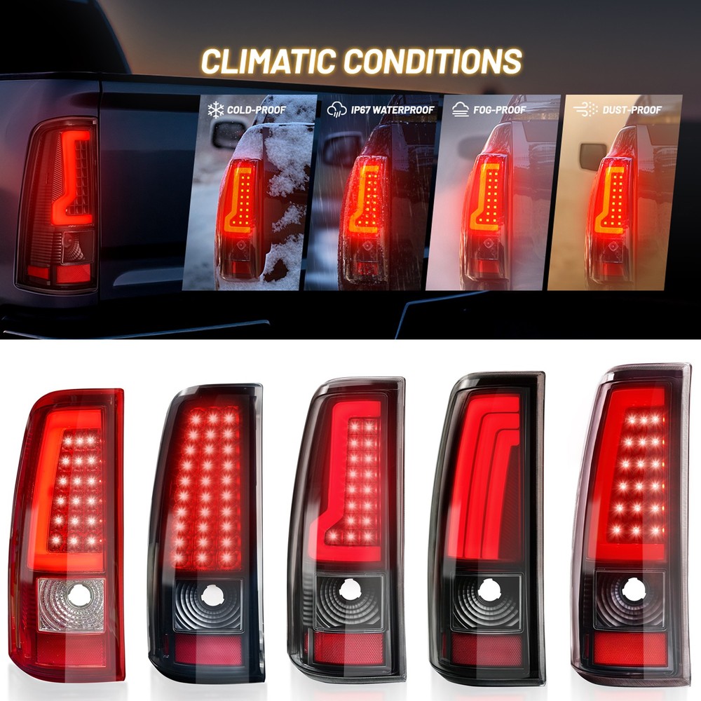 LED Tail Lights for Car Modification 2004 Chevy Silverado 1500 4.8L V8 LED Lamps