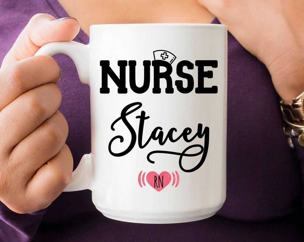 Personalized Rn Nurse Mug Pretty Nurses Thank You Gift Nurse Student Graduation