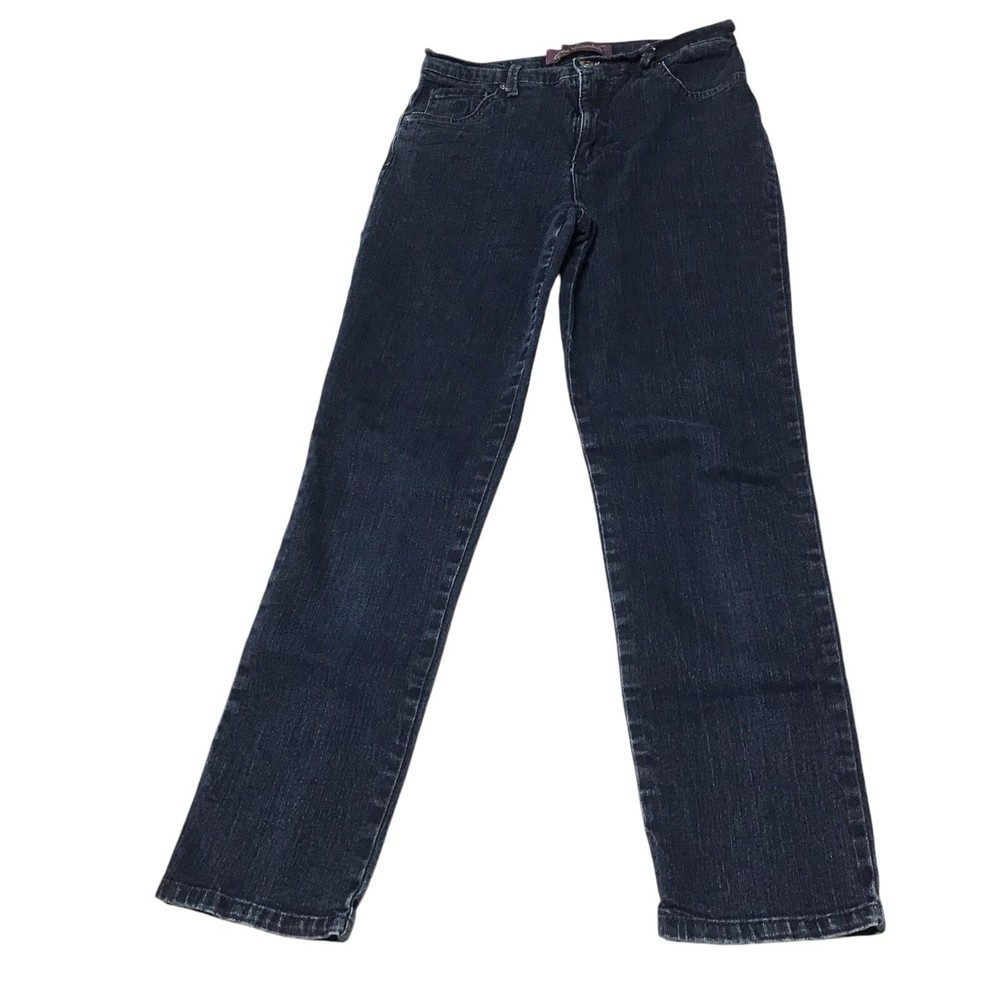 Gloria Vanderbilt Womens Amanda Jeans Size 6 Average Straight Leg Blue Stretch