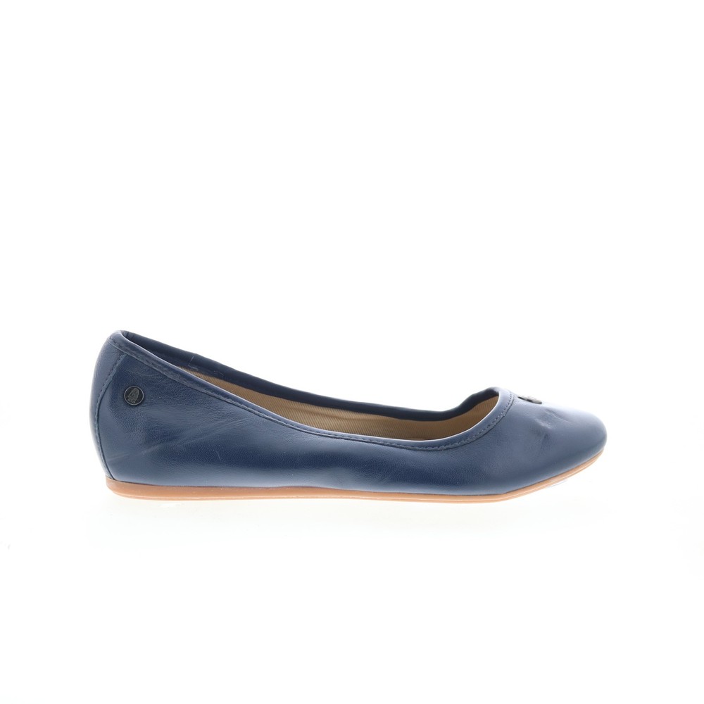 Hush Puppies Heather Puff Ballet HW06395-410 Womens Blue Ballet Flats Shoes 7