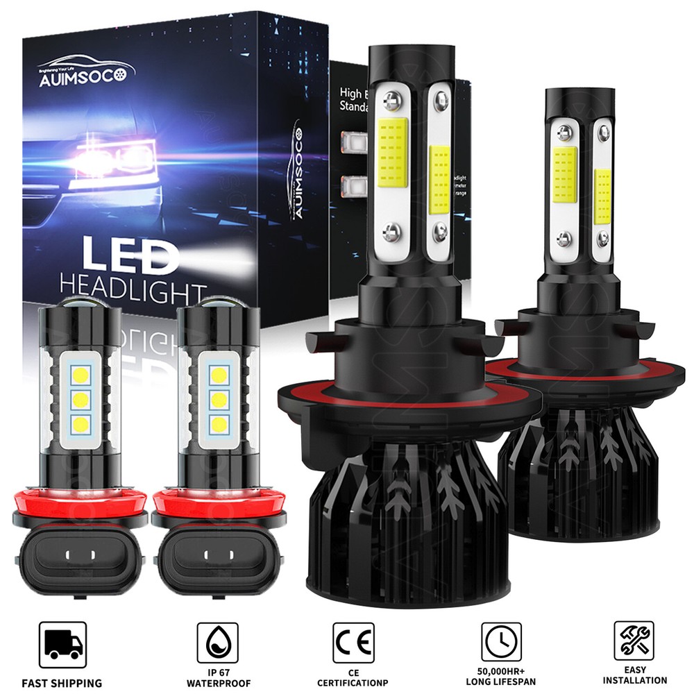 Combo LED Headlight + Fog Light Bulbs For Jeep Renegade 2015 2016 2017 2018 2019