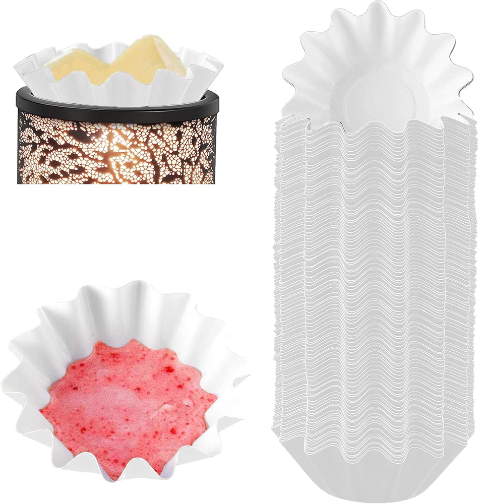 50 Wax Melt Warmer Liners, Scented Wax Melt Cups for Plug in Wax Warmer, Electri