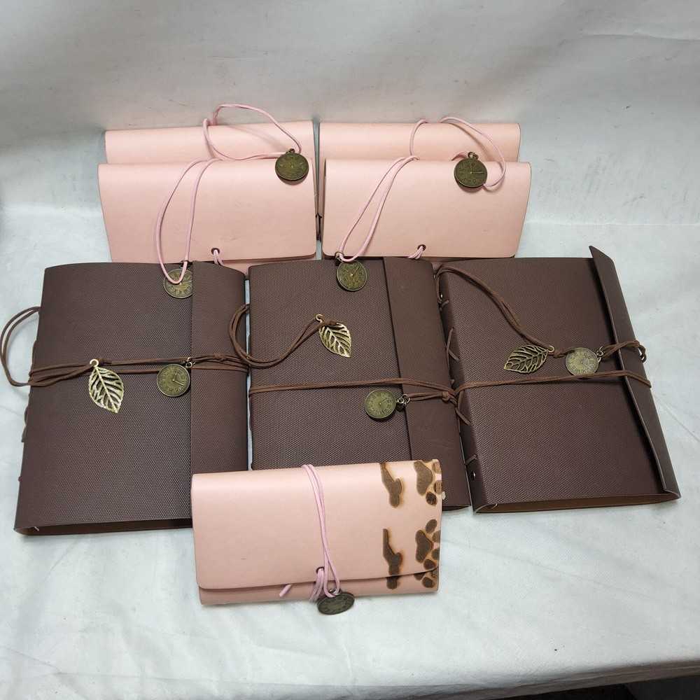 8 Scrapbook faux Leather Photo Album Vintage Wedding Guest Book Memory books