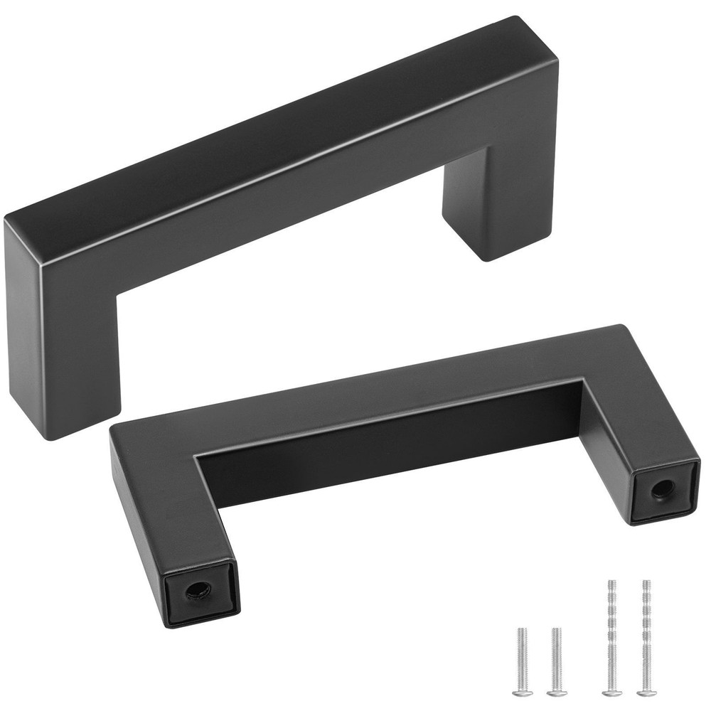10 Pack 3in Slim Square Cabinet Pulls for Kitchen Drawers