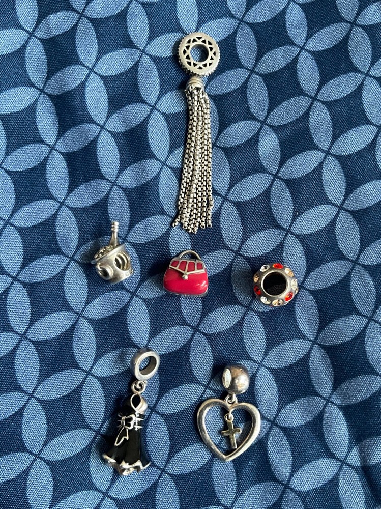 PANDORA Authentic Charms 925 Sterling Silver Set 6