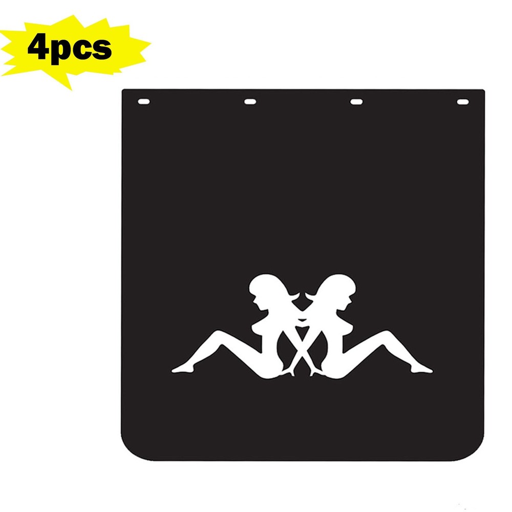 Heavy-Duty 24x24 Polymer Mud Flaps for Semi Trucks and Tractors - Set of 4