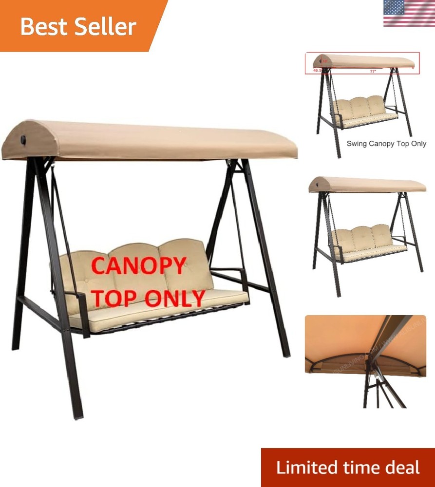Fire-Retardant Canopy Top for Metal Patio Swing | Durable Polyester | 10