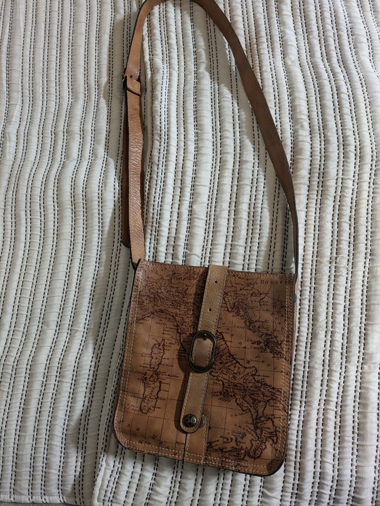 Patricia Nash Leather Crossbody Italian Map