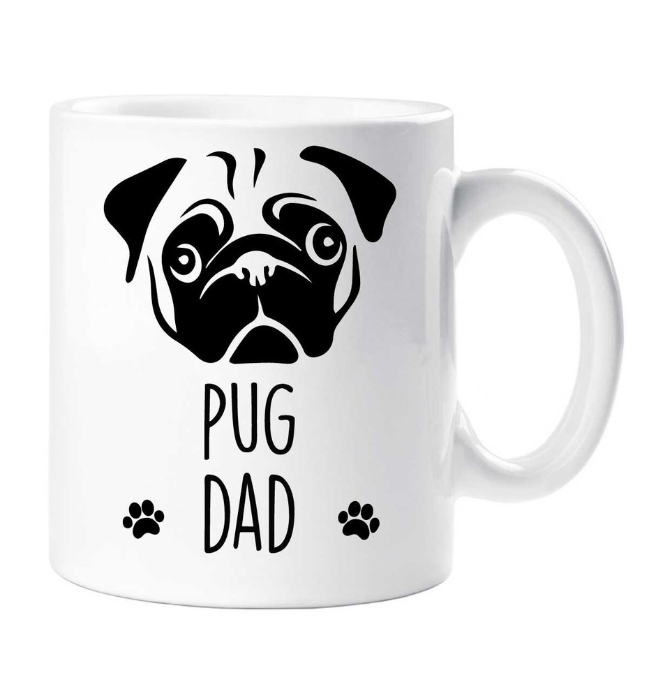 Pug Dad Mug for Birthday Christmas Fathers Day Gift