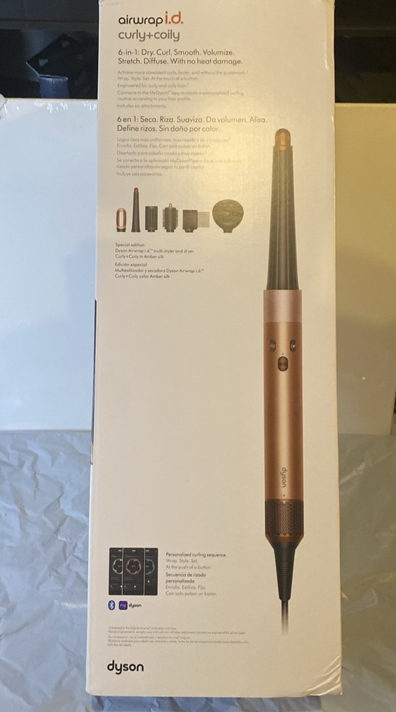 Dyson Airwrap i.d Multi-Styler for curly+coily  Amber Silk -New Sealed
