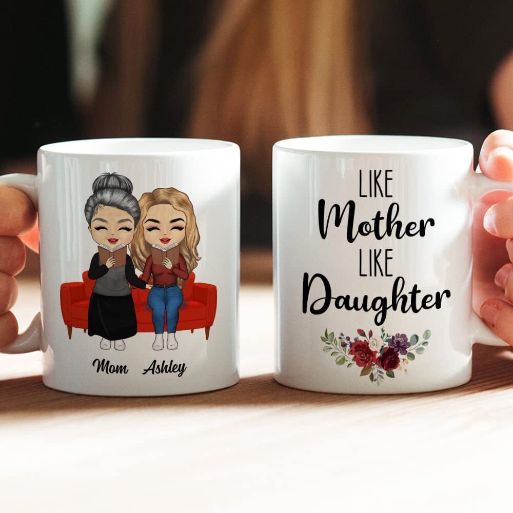 Personalized Mother Daughter Like Mother Like Daughter Mug for Mom Mothers Day Gift