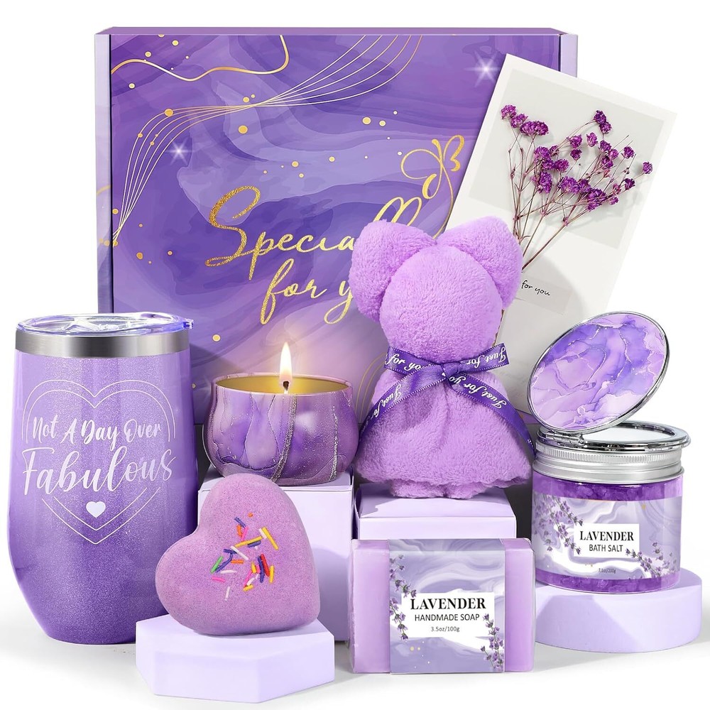 Christmas Gifts Set for Women,Self Care Basket Bath Sets for Women ,Relaxing Spa