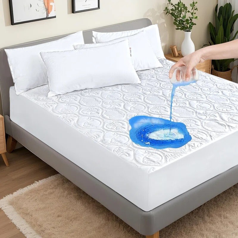 Waterproof Mattress Protector Quilted Fitted Mattress Cover 18