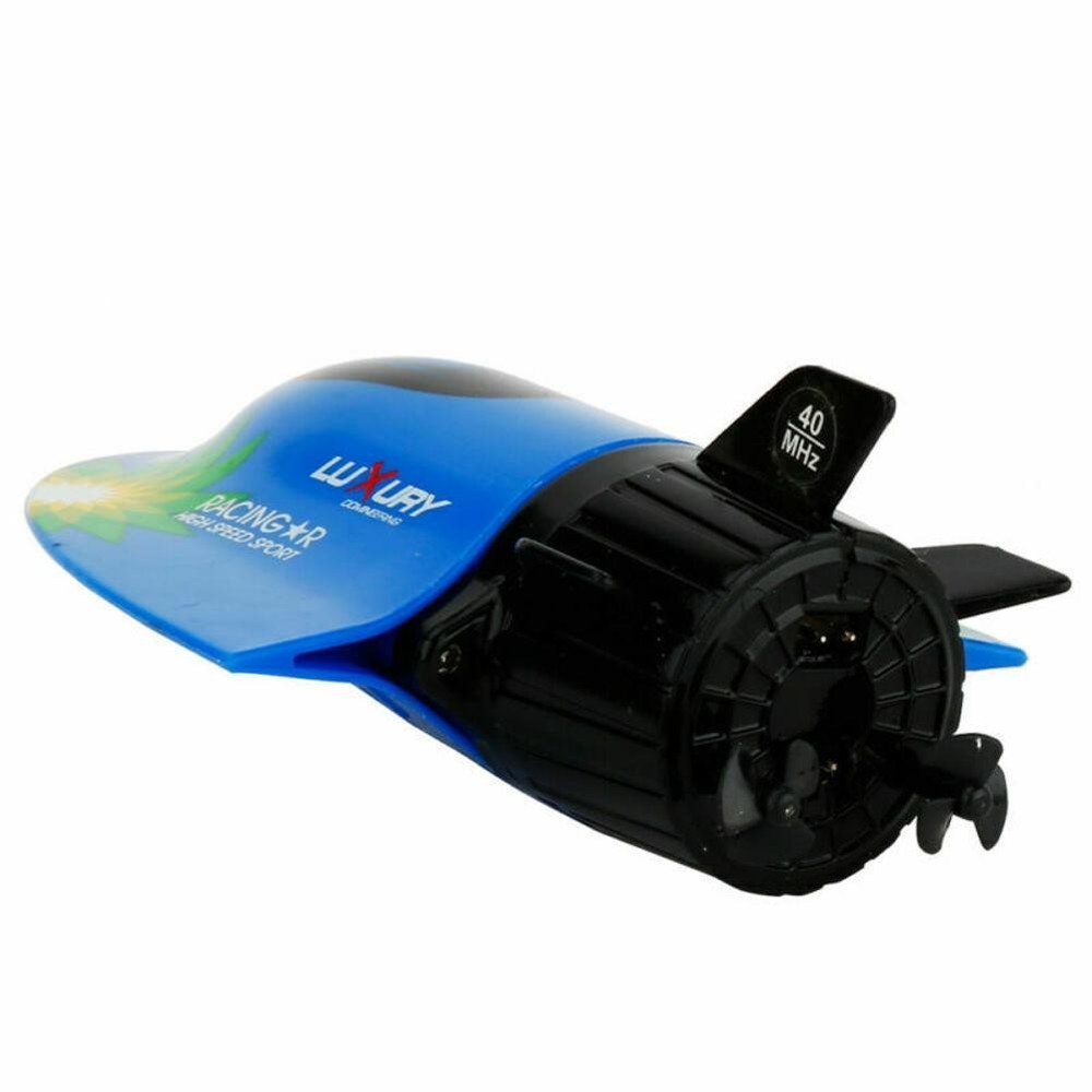 27MHz Blue Mini RC Submarine Underwater Sightseeing Toy Boat