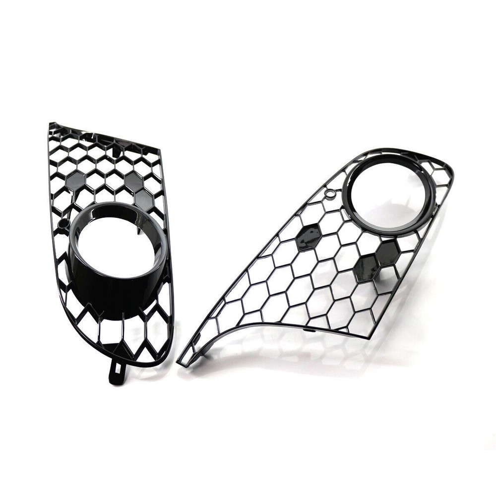 Gloss Black Fog Light Lamp Grill Grille Honeycomb For VW Golf 6 MK6 VI Standard