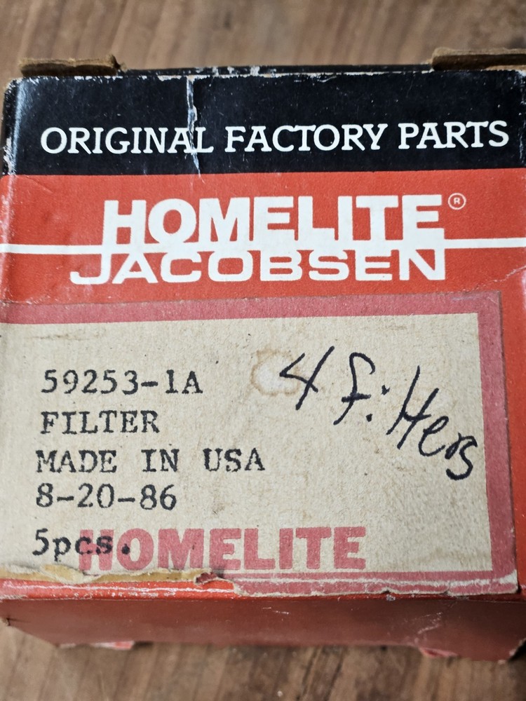NOS Homelite Jacobsen Air Filter 59253-1A 4-Pack
