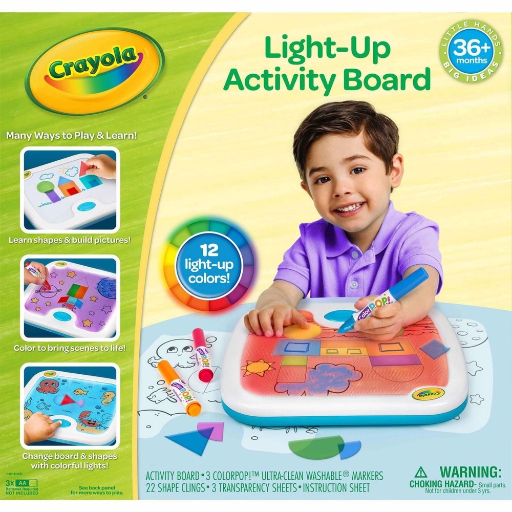 Crayola Light Up Activity Board Educational Toy for Toddlers and Kids