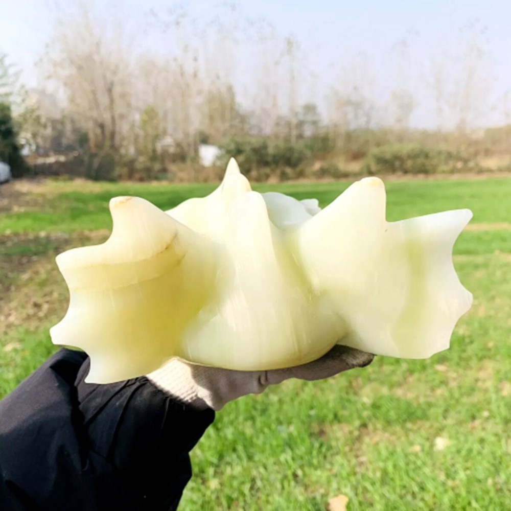 7.12LB  Natural Afghan jade faucet quartz crystal ball gift Healing