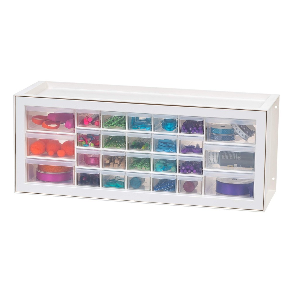IRIS USA Drawer Sewing and Craft Parts Storage Cabinet 26 White