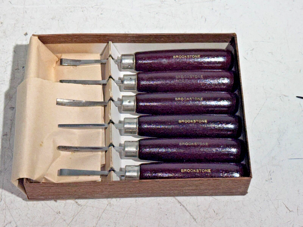 Vintage Brookstone Wood Carving Chisels - Set of 6