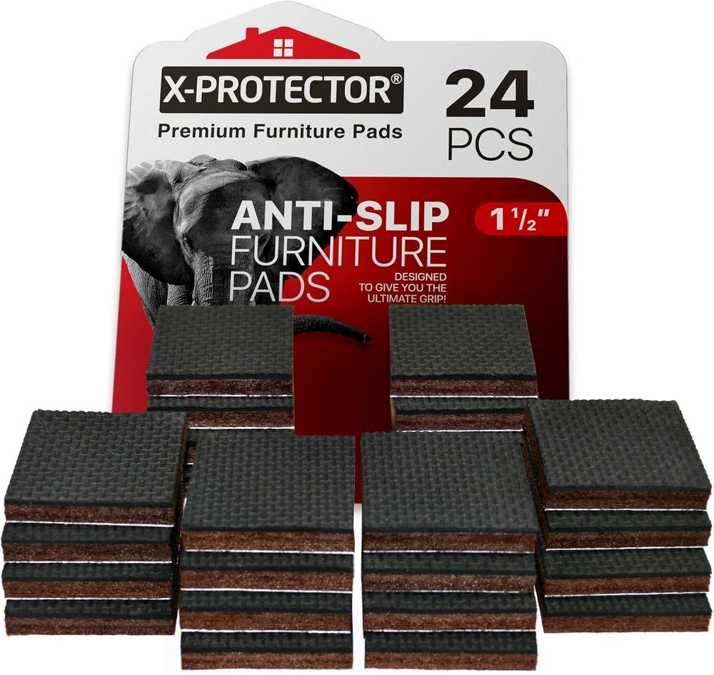 X-PROTECTOR Non Slip Furniture Pads – 24 24 Square 1.5