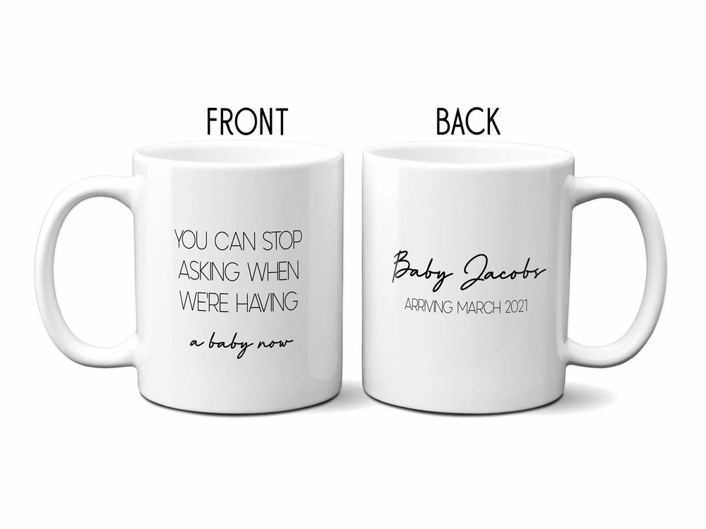 Mug Personalised Birth Announcement Pregnancy Announcement Mug Keepsake