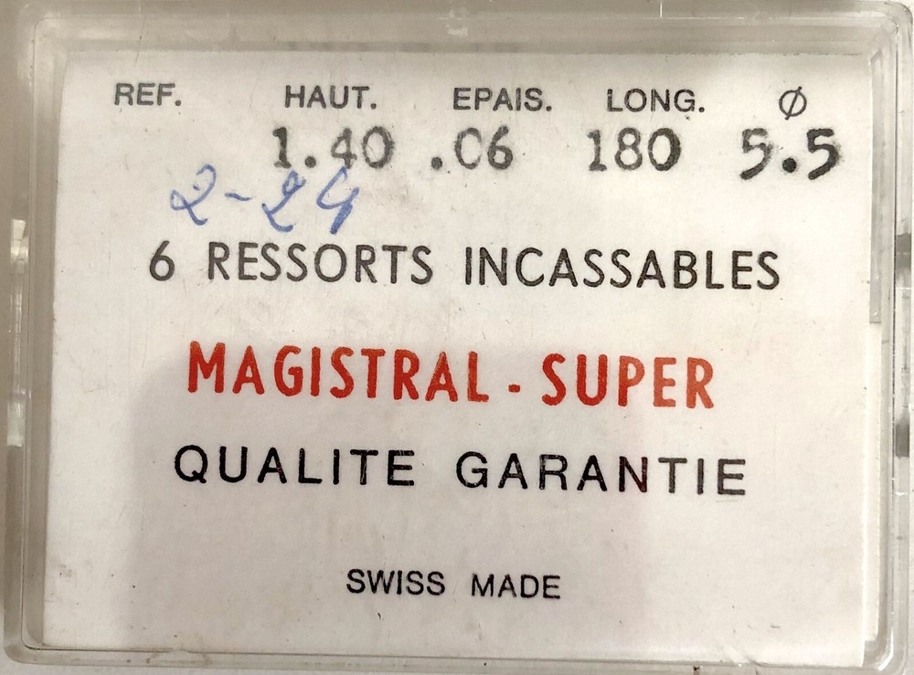 1X Mainspring 1.40x0.06mm Ø5.5 Watch Spring 180/140 O18-2X24