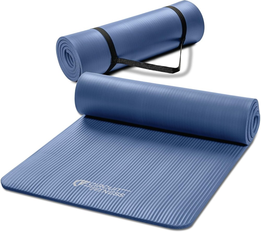 Circuit Fitness By  Non-Slip Multi-Purpose Exercise Yoga Mats With Carrying Stra