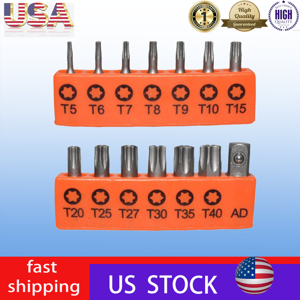 Hex Star Spanner Tri Wing Security Screwdriver with 14 Torx Bit Set