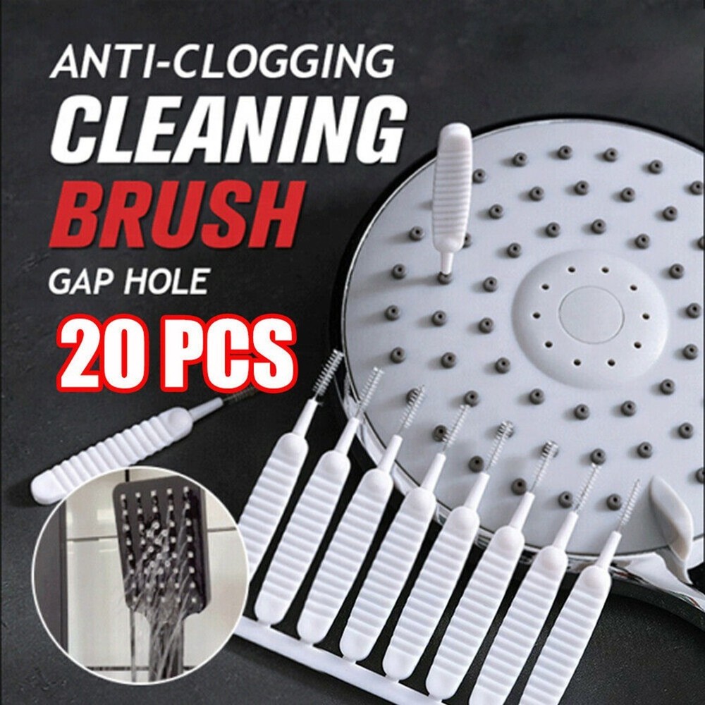 20pcs Gap Hole Anti-clogging Cleaning Brush Shower Head Holes Cleaner Kit Tools